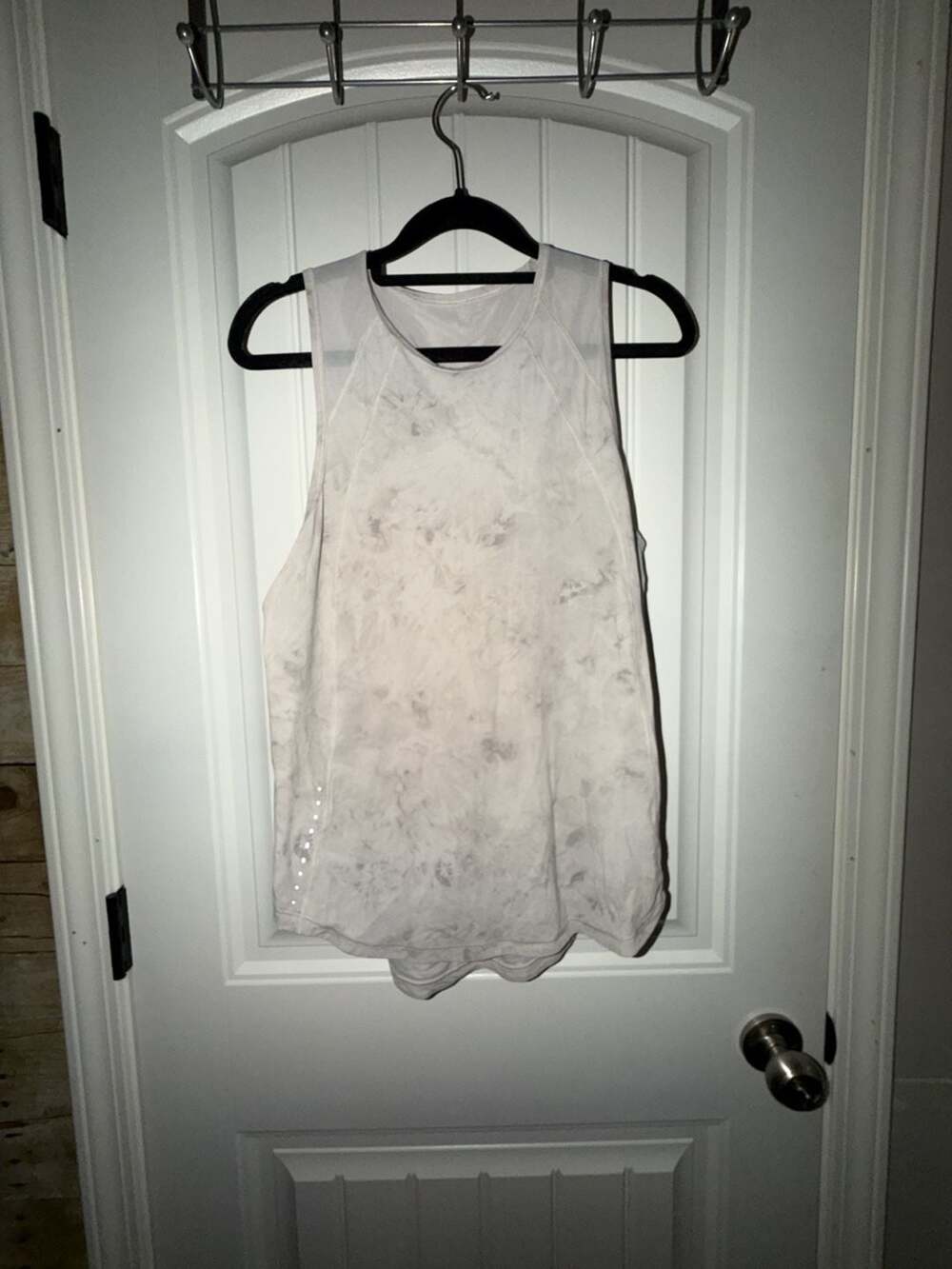 Lululemon Sculpt Tank Top Camo Print White Grey Mesh Back